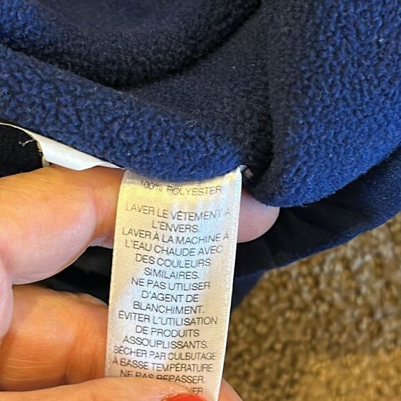 Vineyard Vines Men’s Navy Blue & Green 1/4 Zipper Fleece Pullover - Picture 8 of 8